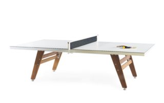 RS Barcelona White Stationary Ping Pong Table
