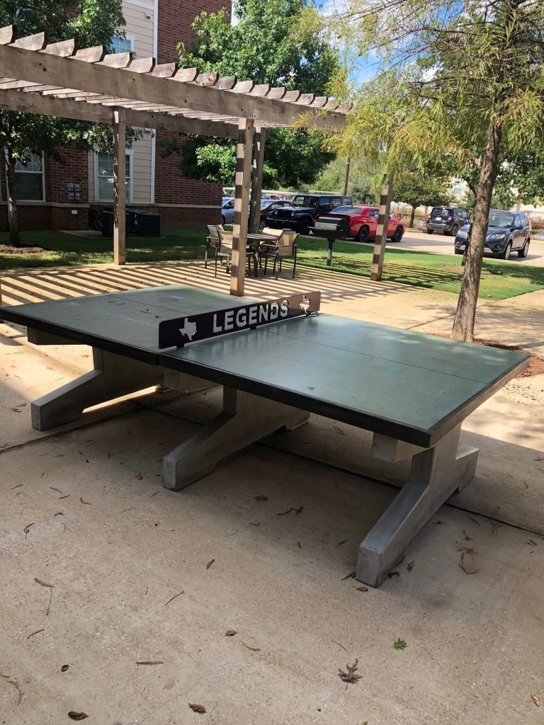 concrete ping pong table multifamily property