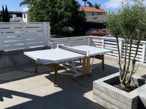 RS barcelona folding white ping pong table