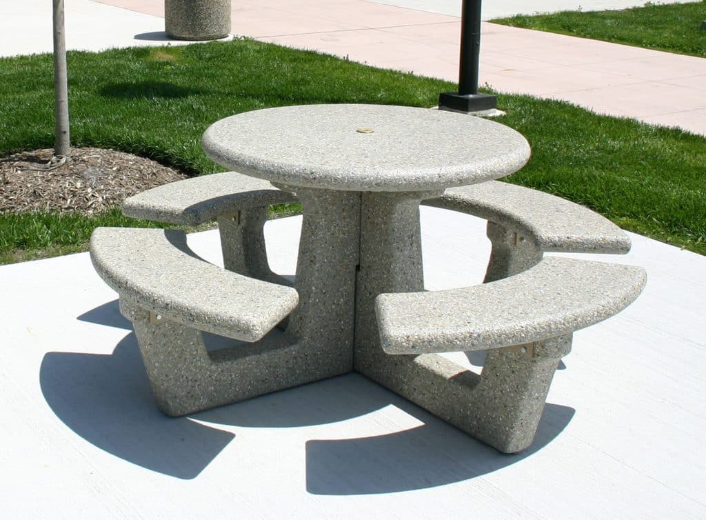 T6140 SB1 concrete picnic table- round